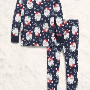 Old Navy Festive Santa Pajama Set - Navy and Red